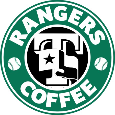 Texas Rangers Starbucks Coffee Logo vinyl decal